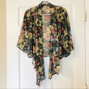 Floral kimono fits like a small/medium